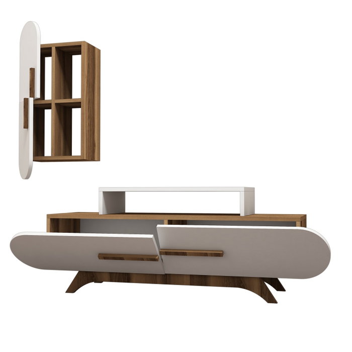 Hanah Home Mueble para TV Rose S - Walnut, White Hanah Home Mueble para TV Rose S - Walnut, White